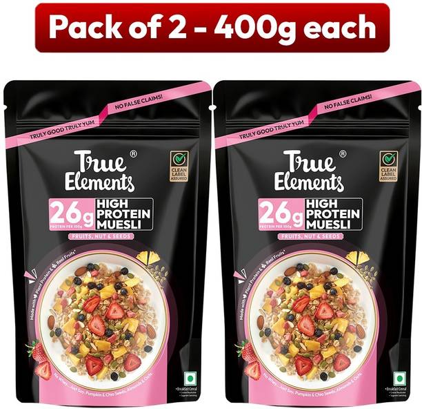 True Elements High Protein Muesli - Fruit,Nuts & Seeds Pouch