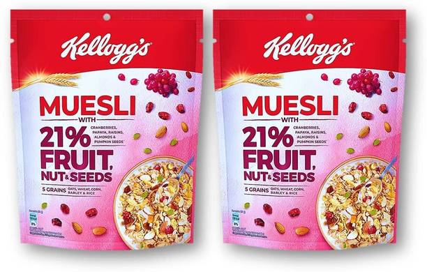 Kellogg's by NA Muesli WITH 21 %FRUIT ,NUT & SEEDS 12-In-1 Power Breakfast Pouch