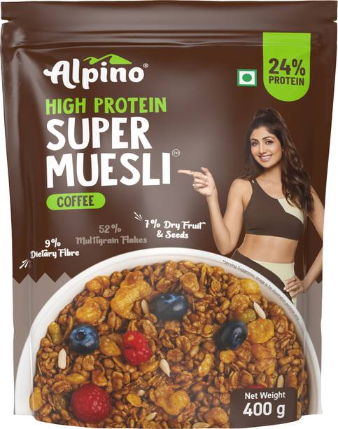 अल्पीनो हाई प्रोटीन सुपर मुएसली कोल्ड कॉफ़ी 24% प्रोटीन