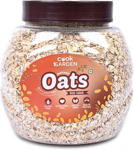 Cook Garden by COOKGARDEN Instant Oats, 100% Wholegrain Breakfast, High Protein and Fibre for Weight Loss, Jar