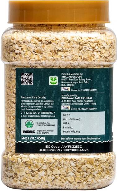 siridhanyalu by Siridhanyalu Gluten Free,Quick Oats | High Fibre, No Preservatives,Rich in Protein Jar