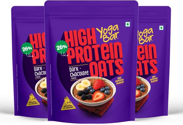 Yogabar 26g High Protein Oats | Dark Chocolate | No Trans Fat | No Cholestrol Pouch