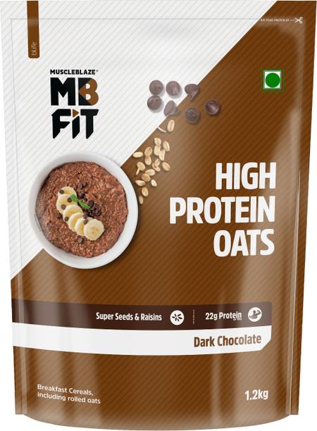 मसलब्लेज़ फिट हाई प्रोटीन ओट्स | 22जी प्रोटीन | ब्रेकफास्ट सेरियल्स फोर वेट मैनेजमेंट