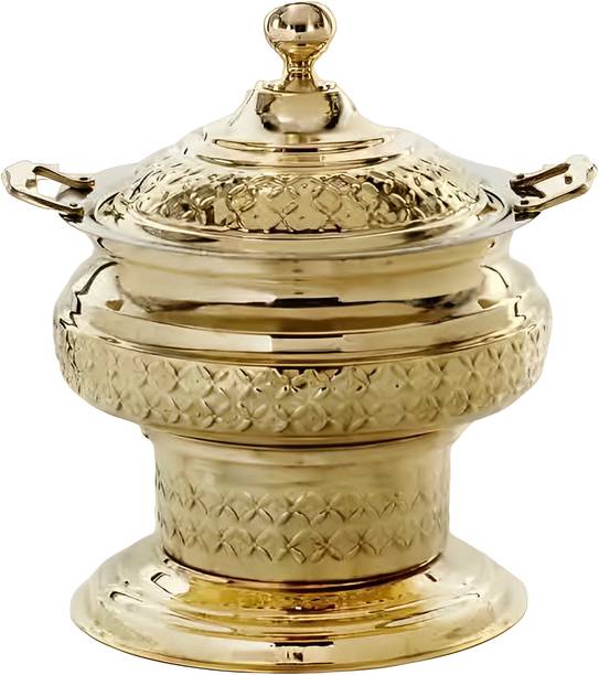 Designerobjects Stainless Steel Round Chafing Dish with Lid Round Chafing Dish