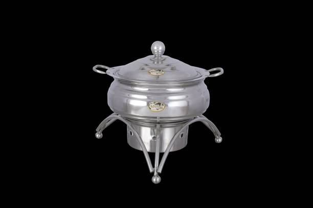 Sattva Lift Top Trikona Buffet Server For Entertaining Wedding Banquet Round Chafing Dish