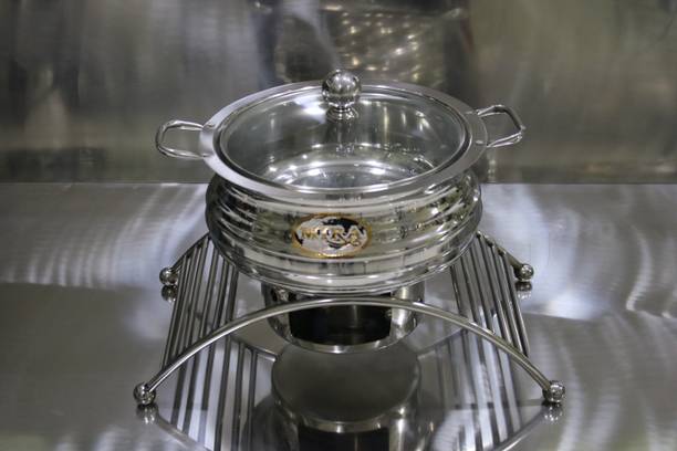 Sattva Lift Top Bridge Buffet Server For Entertaining Wedding Banquet Round Chafing Dish