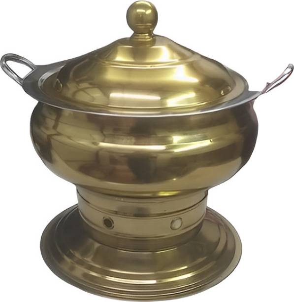 Designerobjects Stainless Steel Round Chafing Dish with Lid Round Chafing Dish