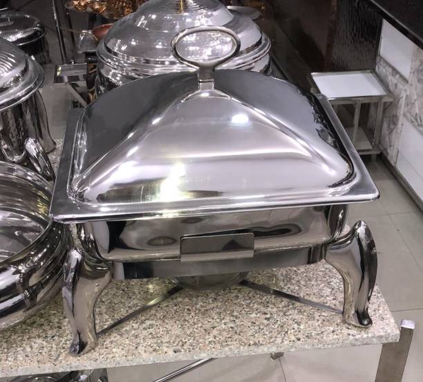 Sattva Lift Top Square Dome Buffet Server For Entertaining Wedding Banquet Rectangular Chafing Dish