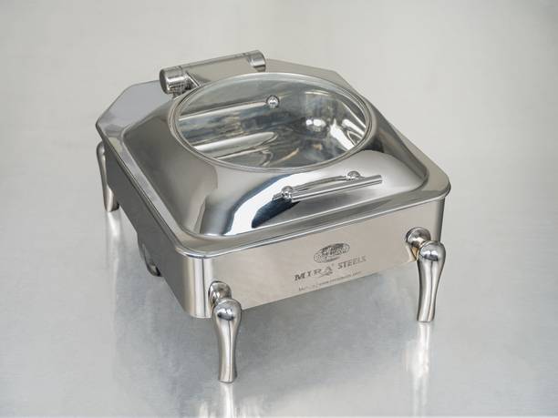 Sattva Hydraulic Square With Glass Tl Buffet Server For Entertaining Wedding Banquet Soup Chafing Dish