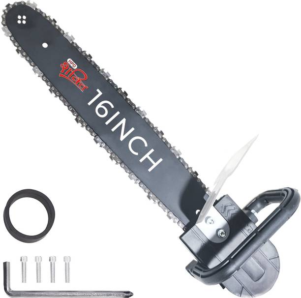 HPD Shakti 16 inch Electric Adaptor for 4inch Hand Grinder (With Chain & HPD Shakti 16" Chainsaw Adapter Set for 4" Grinder (Grinder Not Included) Corded & Cordless Chainsaw