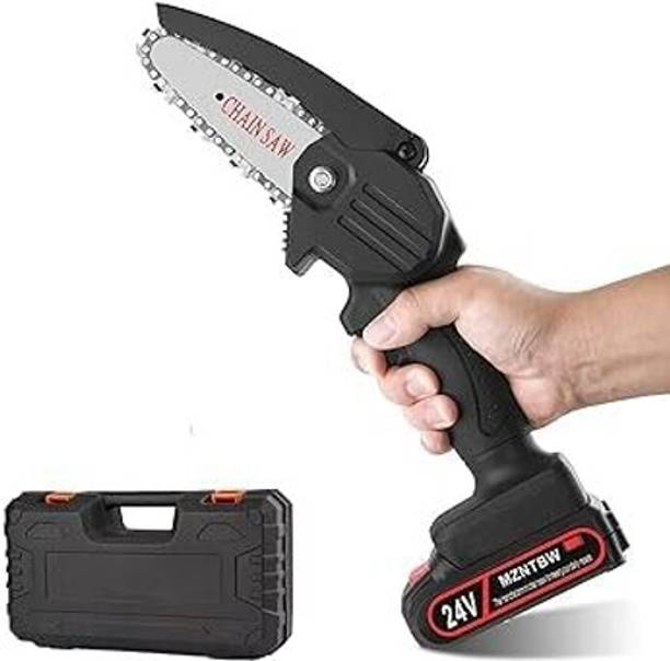 WunderVoX Mini Chainsaw 48V 6 Inch Cordless Dual Battery Wood Cutting Saw Mini Chainsaw 48V 6 Inch Cordless Dual Battery Wood Cutting Saw Cordless Chainsaw
