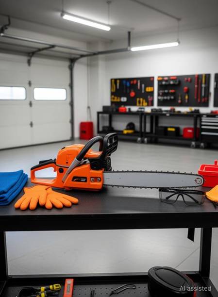 TRESCHIK Heavy Power Tool Chain Saw Petrol Saw With 22" Blade Without Battery Fuel Chainsaw