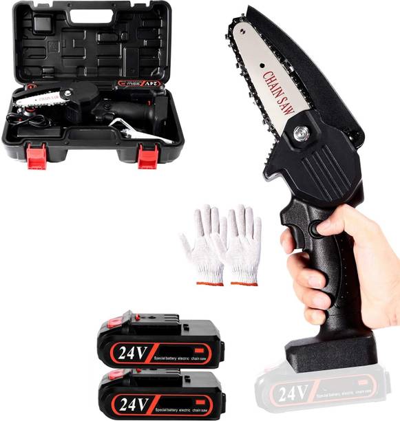 WunderVoX 6 Inch 48V Mini Chainsaw Dual Battery Electric Cordless Cutter 6 Inch 48V Mini Chainsaw Dual Battery Electric Cordless Cutter Cordless Chainsaw