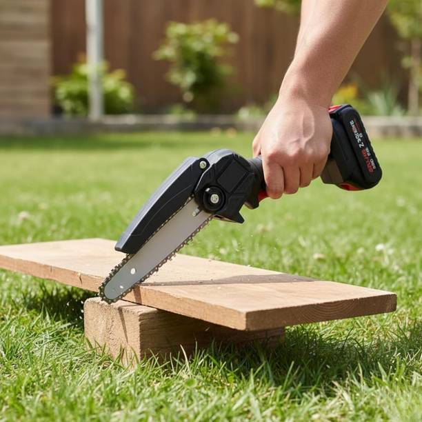 WunderVoX 48V Mini Chainsaw 6 Inch Electric Cordless Wood Cutter Dual Battery 48V Mini Chainsaw 6 Inch Electric Cordless Wood Cutter Dual Battery Cordless Chainsaw
