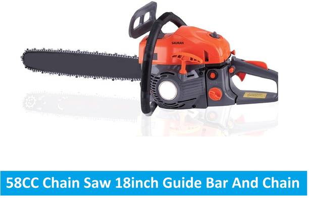 Sauran Chainsaw Wood Cutting, Gardening, Farm Use,Low Fuel Efficient (CNS5) 58CC Petrol Chainsaw Fuel Chainsaw