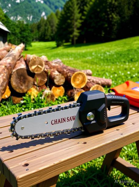 Xydrozen 2BEC-75 Battery Powered Mini Electric Chain Saw, 2 Pcs Rechargeable Battery Cordless Chainsaw