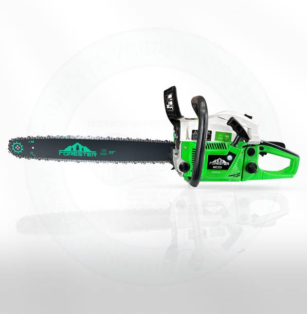 DVI Heavy Duty Forester Chainsaw With 2 Stroke 58CC Air Cooled Petrol Engine Power With 22" inch Blade/Bar Ideal Use For Farm, Garden Tree , Wood Cutting. Fuel Chainsaw