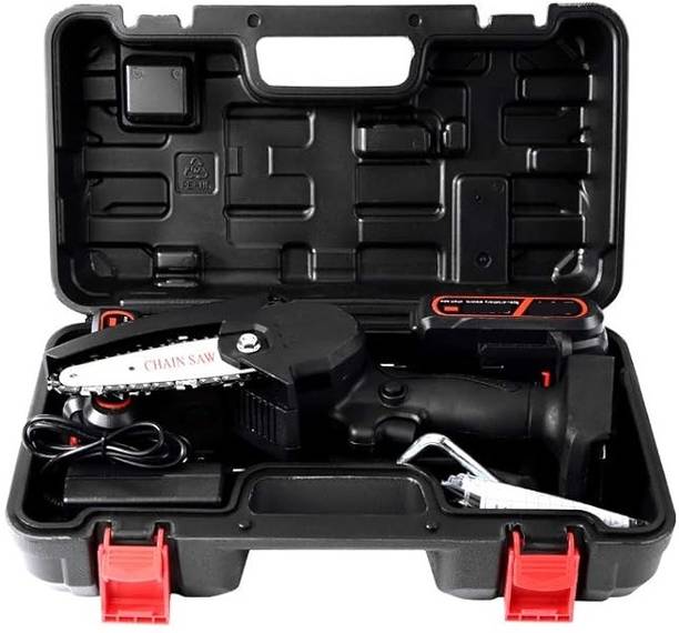 Xydrozen 48W Electric Pruning Saw with Two Rechargeable Batteries Battery-Powered Handheld Mini Electric Chain Saw, 2 Pcs Rechargeable Battery Cordless Chainsaw