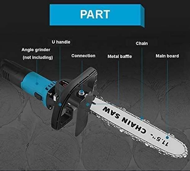 CHAHAR POWER TOOLS 11.5'' chainsaw with Angle Grinder Heavy Duty Chainsaw Stand Corded Chainsaw 801/802 ANGEL GRINDER WITH 11.5 INCH CHAINSAW Corded & Cordless Chainsaw