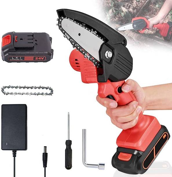 VBM Mini Chainsaw, 4 Inch Handheld Chainsaw, Wood Cutter for Tree Branch Cutting Cordless Chainsaw