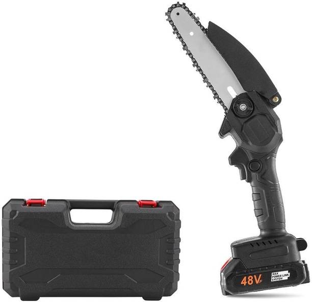 WunderVoX 48V Cordless Mini Chainsaw 6 Inch Electric Double Battery Cutter 48V Cordless Mini Chainsaw 6 Inch Electric Double Battery Cutter Cordless Chainsaw