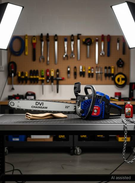 DVI Heavy Duty 62CC Petrol Powered Master Chainsaw With Air Cooled Gasoline Engine With 22"inch Blade/Bar Used For Cutting Trees, Wood Cutting, Garden, Agriculture Fuel Chainsaw