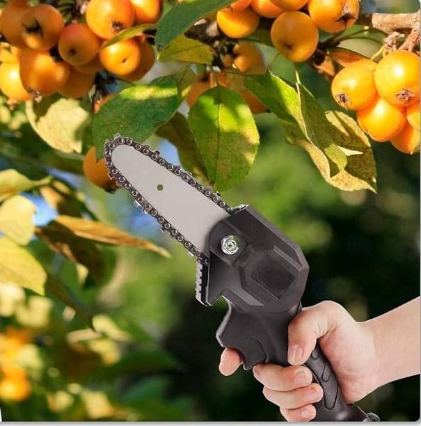 Voltegic 2BEC-05 One-Hand Mini Electric Chain Saw, 2 Pcs Rechargeable Battery Cordless Chainsaw