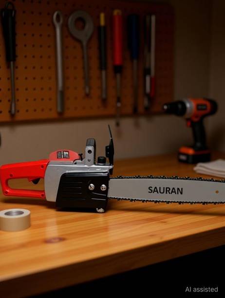 Sauran Chainsaw for Fast & Easy Trimming,Pruning & Light Corded Chainsaw (CNS57) 16 inch Electric Chainsaw (CNS57) Corded Chainsaw