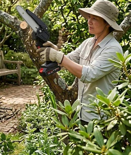 WunderVoX 48V Cordless Mini Chainsaw 6 Inch Battery Powered Wood Pruning Tool 48V Cordless Mini Chainsaw 6 Inch Battery Powered Wood Pruning Tool Cordless Chainsaw