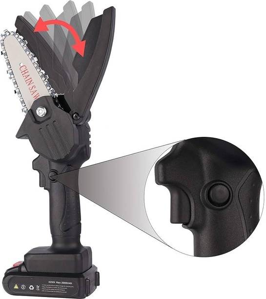 Xydrozen 48W Cordless Tree Cutting Chainsaw with Dual Batteries Compact One-Hand Use Cordless 48V Chainsaw Cordless Chainsaw