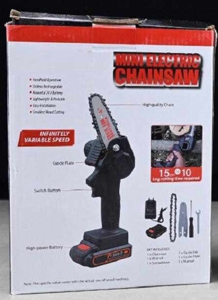 Voltegic 2BEC-39 Lightweight Portable Chainsaw with 2 Batteries & Charger Cordless Chainsaw