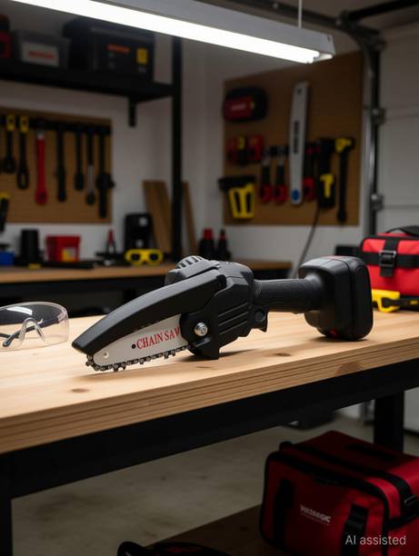 Voltegic ES-12 4-Inch Cordless Mini Chainsaw Battery Powered Portable Cordless Chainsaw