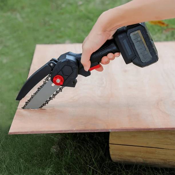 WunderVoX 48V Cordless Mini Chain Saw 6 Inch Double Battery Garden Pruner 48V Cordless Mini Chain Saw 6 Inch Double Battery Garden Pruner Cordless Chainsaw