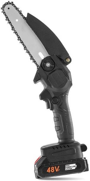 WunderVoX 6 Inch Portable Cordless Chainsaw 48V Dual Battery Wood Cutter 6 Inch Portable Cordless Chainsaw 48V Dual Battery Wood Cutter Cordless Chainsaw