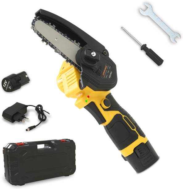 Tomahawk T294A 4inch Brushless motor Mini One-Hand 12 Volt, 1.5Ah Rechargeable Battery Operated Portable Portable Electric Handheld Saw for Gardening Wood Cutting Cordless Chainsaw