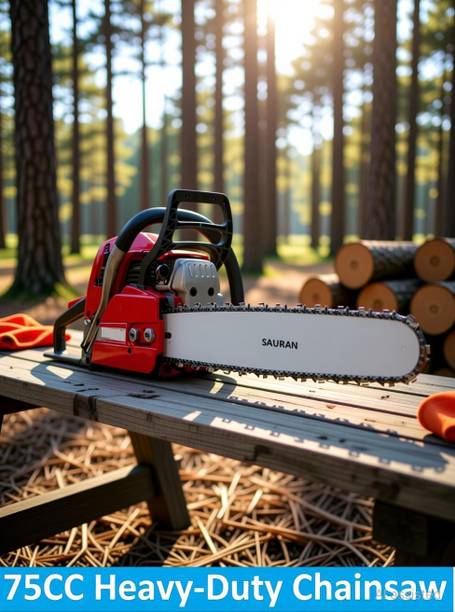 Sauran Petrol Engine Wood Cutting Machine For Farming Gardening & Forestry (CNS72) 75CC Heavy-Duty Chainsaw (CNS72) Fuel Chainsaw