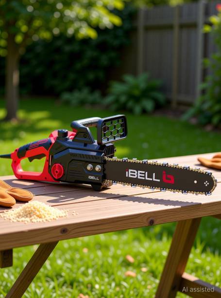 iBELL Electric EC16-41, 1600W, Copper Armature, 16" Guide Bar and Chain Electric Chain Saw, 1200 RPM, 405 mm, Automatic Oiler Corded Chainsaw