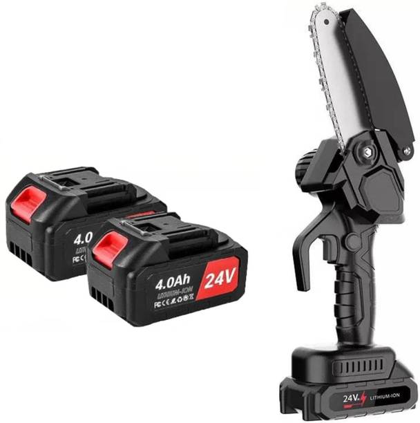 WunderVoX 48V Portable Cordless Mini Chainsaw 6 Inch Dual Battery Cutter 48V Portable Cordless Mini Chainsaw 6 Inch Dual Battery Cutter Cordless Chainsaw