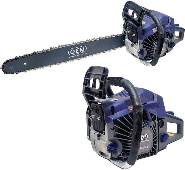 OEM Professional 62CC Petrol Chain Saw with 6-month Warranty Powerful 2.8kW Output Output heavy power 560ml Fuel Tank | for Wood Cutting and Gardening Tasks Fuel Chainsaw