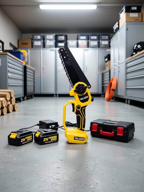 TALADO 21V Cordless Mini Chain Saw with 2 Lithium Battery Rechargeable 9.3 Inch Chain 21V Cordless Mini Chainsaw Cordless Chainsaw