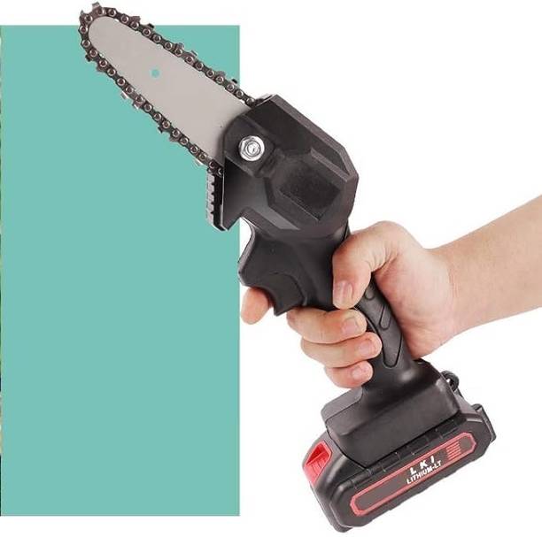 Voltegic 2BEC-14 Compact One-Hand Use Electric Chainsaw with 2 Batteries & Charger Cordless Chainsaw