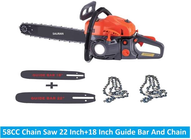 Sauran 58cc Petrol Chainsaw for Wood Cutting Gardening Farm Use Low Fuel (CNS8) 58CC Chainsaw (CNS8) Fuel Chainsaw