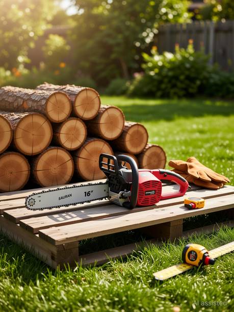 Sauran Perfect For Cutting Wood Pruning and Harvesting Firewood (CNS89) Corded Chainsaw