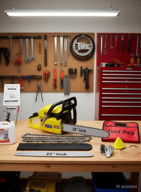 ISC Unique Professional Gasoline Fuel 58CC Chainsaw Heavy Duty Chainsaw With 22 "Blade & Attachments StarKut Fuel Chainsaw