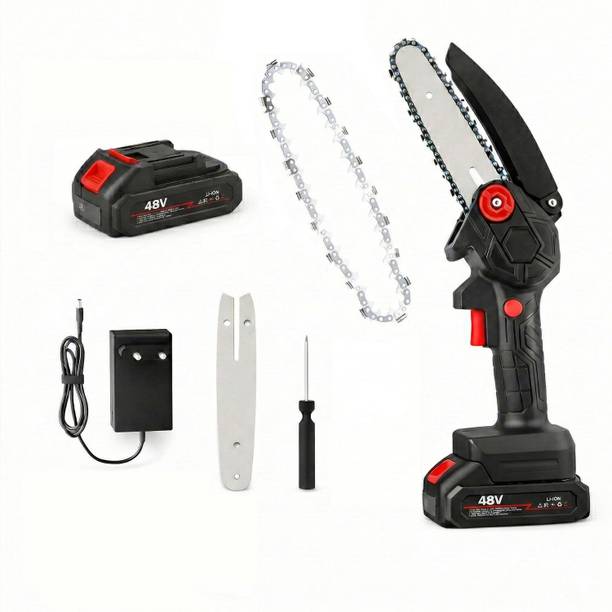 prisha Enterprise P-786 Chain Saw 48V | Tree Trimming Wood Cutting Yard Work, Mini Chainsaw Cordless Chainsaw