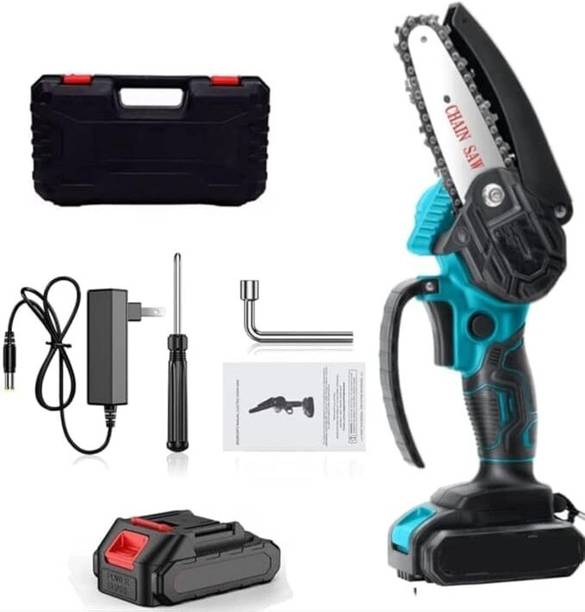 SHARNGA JV76 MiniChainsaw Cordless 6lnch Cutting Area Wide Heavy Duty Battery Powered HandSaw Corded Chainsaw