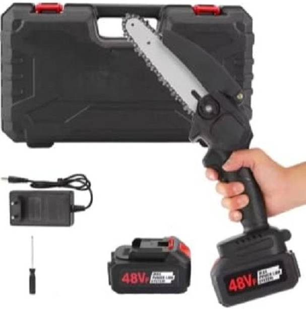 HNIMPEX 48V Cordless Mini Chainsaw 6 Inch | Portable Electric Wood Cutter 48V Cordless Mini Chainsaw 6 Inch | Portable Electric Wood Cutter Corded Chainsaw