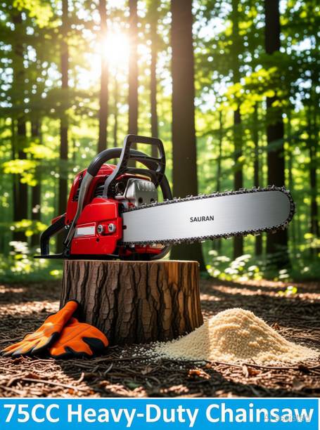 Sauran Petrol Engine Wood Cutting Machine For Farming Gardening & Forestry (CNS72)_1 75CC Heavy-Duty Chainsaw (CNS72) Fuel Chainsaw