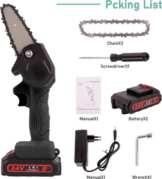 JENY chainsaw 48V Cordless Mini Chainsaw 6 Portable Handheld Wood Cutter Electric Chain Saw Cordless Chainsaw