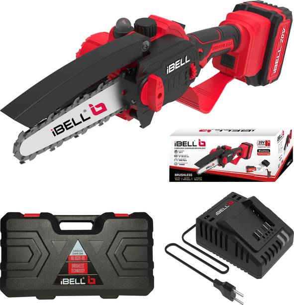 iBELL One Power Series BS 20-08 Cordless Chain Saw Brushless with 4AH Battery and Charger + BMC box with 12 months warranty Cordless Chainsaw